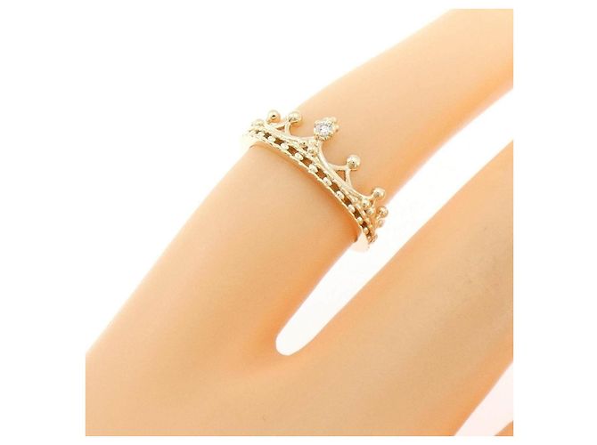 Autre Marque Bague d'annulaire en or jaune K10 et diamant NOJESS Doré - vue 5