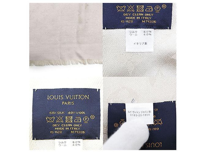 Louis Vuitton Monogram Seide und Wolle Schal Braun - Ansicht 4
