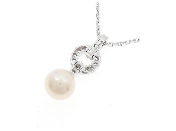 Collana Cartier Imaria in oro bianco 18K con perla e diamante - vista 4