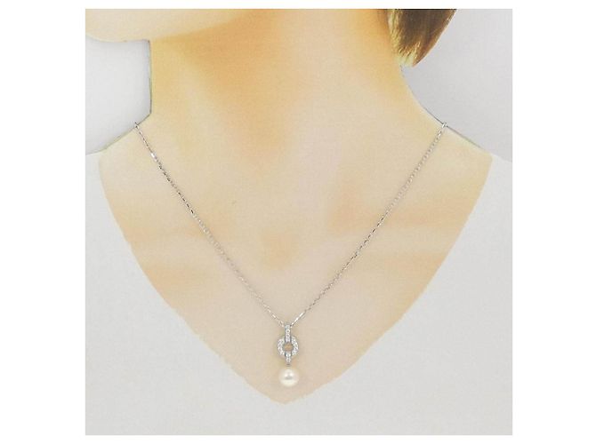 Collana Cartier Imaria in oro bianco 18K con perla e diamante - vista 6