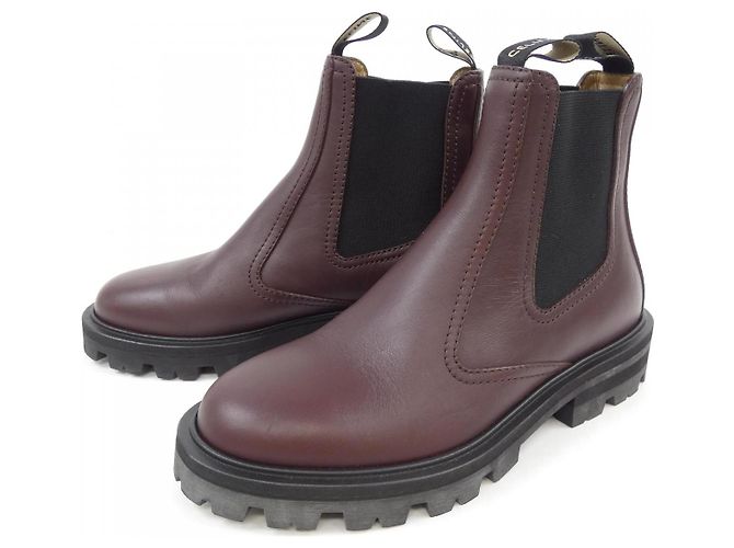 Céline Celine Margaret Chelsea Boots Kalbsleder Stiefel Braun - Ansicht 3