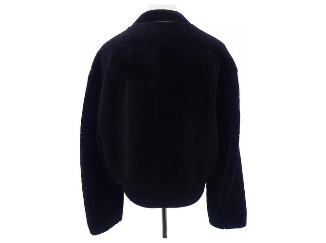 Hermès Hermes Shearling-Jacke Schwarz - Ansicht 2