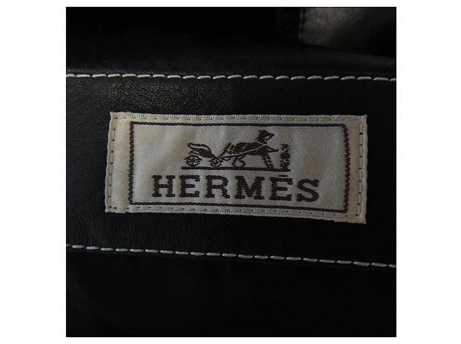 Hermès Hermes Shearling-Jacke Schwarz - Ansicht 5