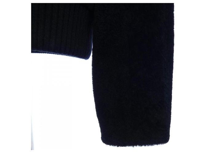 Hermès Hermes Shearling-Jacke Schwarz - Ansicht 7