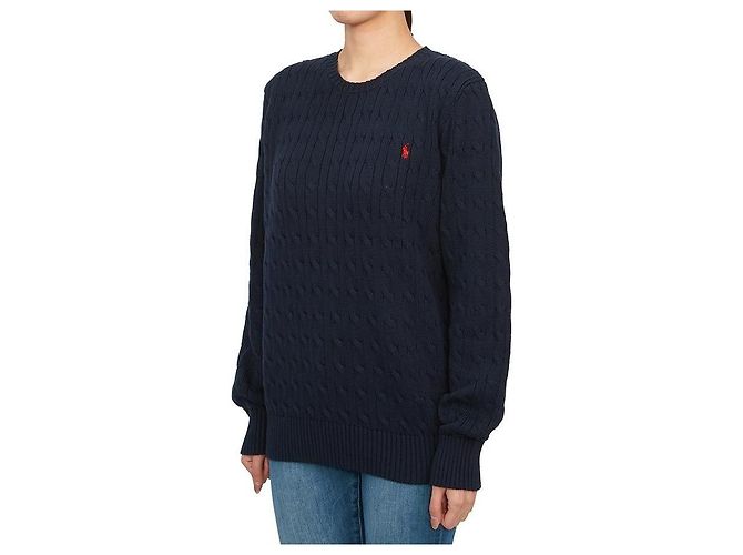 Ralph Lauren Kinder Strickjacke mit Zopfmuster NAVY (Größe für Erwachsene verfügbar) Schwarz - Ansicht 3
