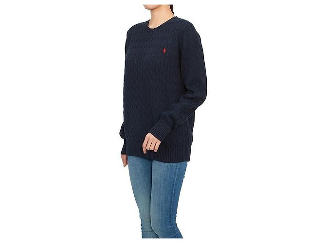Ralph Lauren Kinder Strickjacke mit Zopfmuster NAVY (Größe für Erwachsene verfügbar) Schwarz - Ansicht 5
