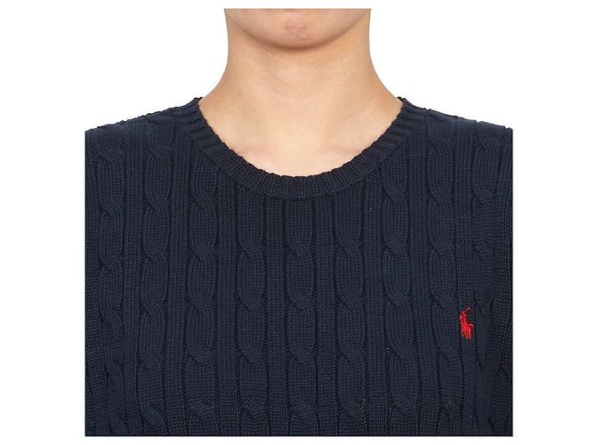 Ralph Lauren Kinder Strickjacke mit Zopfmuster NAVY (Größe für Erwachsene verfügbar) Schwarz - Ansicht 6