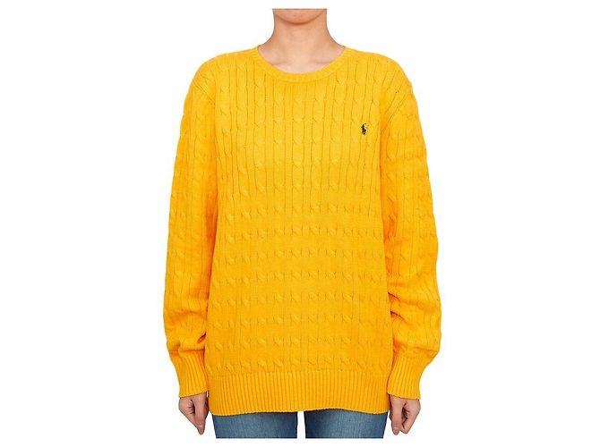 Ralph Lauren Kinder Strickjacke mit Zopfmuster GOLD (Größe für Erwachsene verfügbar) Golden - Ansicht 2