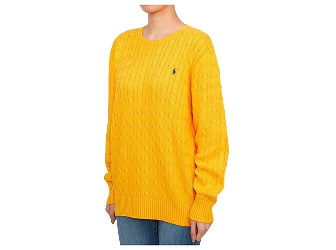 Ralph Lauren Kinder Strickjacke mit Zopfmuster GOLD (Größe für Erwachsene verfügbar) Golden - Ansicht 3