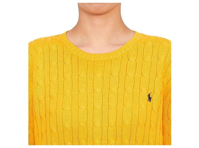 Ralph Lauren Kinder Strickjacke mit Zopfmuster GOLD (Größe für Erwachsene verfügbar) Golden - Ansicht 6