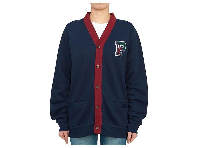 Ralph Lauren Cardigan in pile per bambini NAVY Nero - vista 2