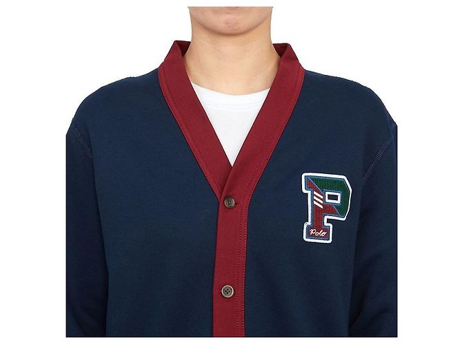 Ralph Lauren Cardigan in pile per bambini NAVY Nero - vista 6