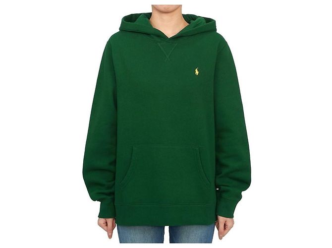 Ralph Lauren Fleece-Kapuzenpullover für Kinder GRÜN (Kann von Erwachsenen getragen werden) Schwarz - Ansicht 2