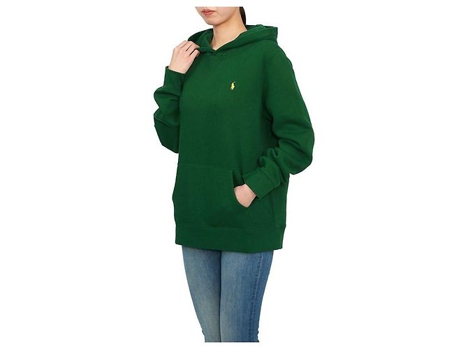 Ralph Lauren Fleece-Kapuzenpullover für Kinder GRÜN (Kann von Erwachsenen getragen werden) Schwarz - Ansicht 5