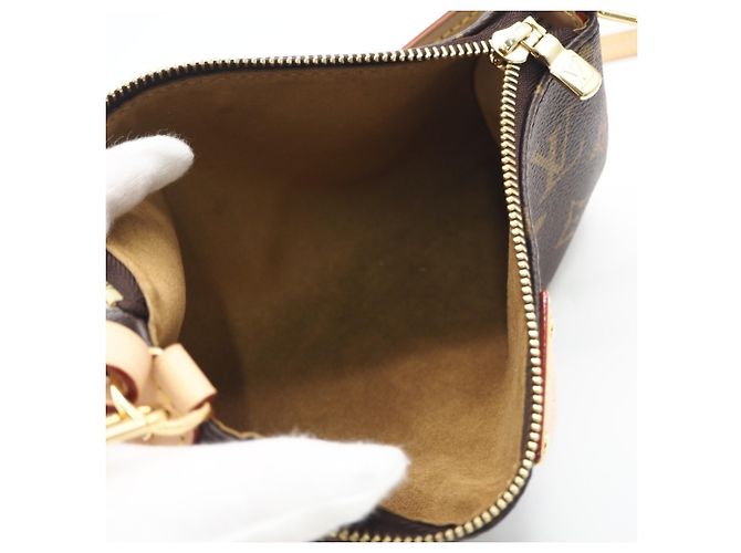 Borsa Louis Vuitton Monogram Pochette Tillette Marrone Beige Monogramma - vista 11