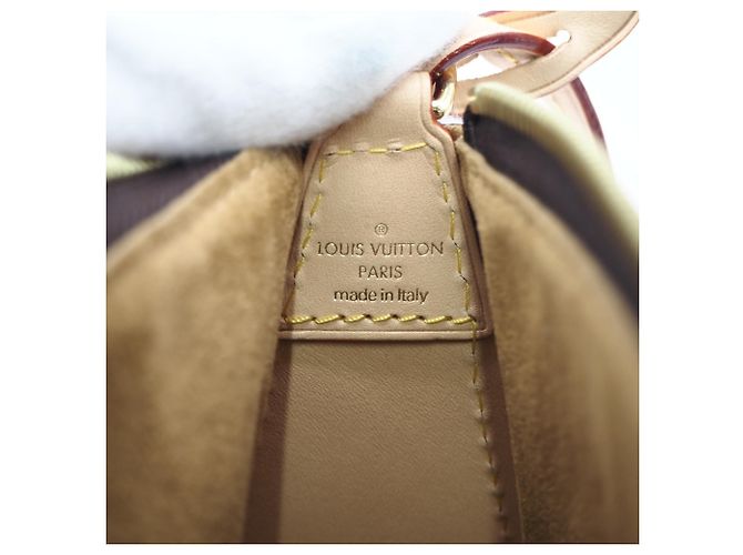 Borsa Louis Vuitton Monogram Pochette Tillette Marrone Beige Monogramma - vista 12
