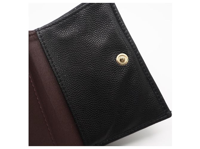 Timeless Cartera tríptico de piel de becerro granulado negro Chanel - vista 16