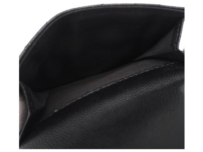 Timeless Cartera tríptico de piel de becerro granulado negro Chanel - vista 17