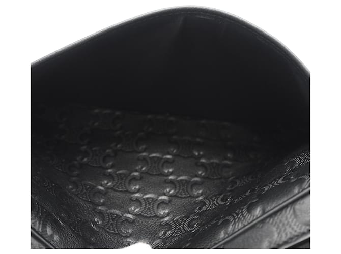 Céline Borsa a tracolla Celine Triomphe Medium Messenger Nero - vista 12