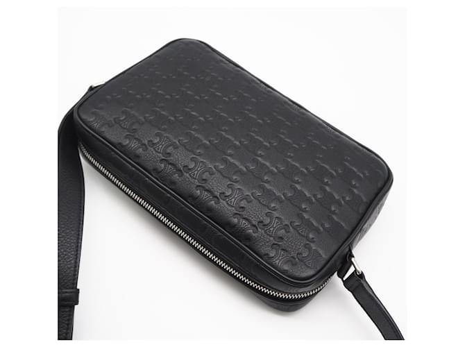 Céline Borsa a tracolla Celine Triomphe Medium Messenger Nero - vista 2