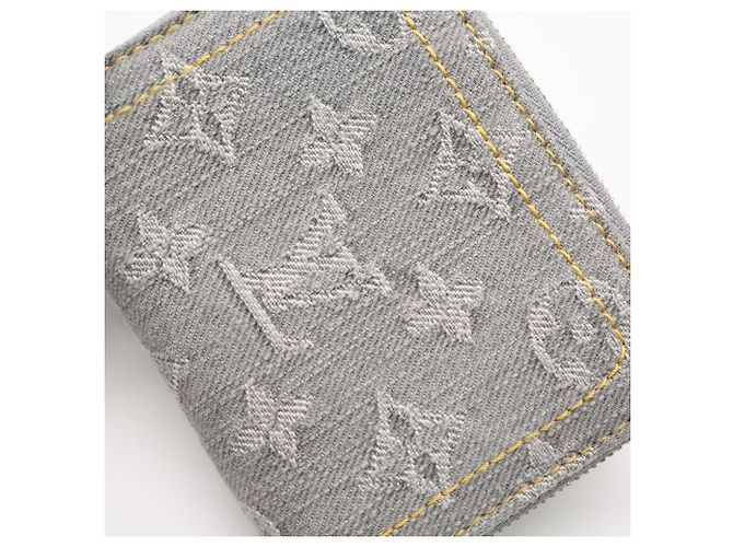 Monedero Zippy Monogram Denim Louis Vuitton Castaño Monograma - vista 4