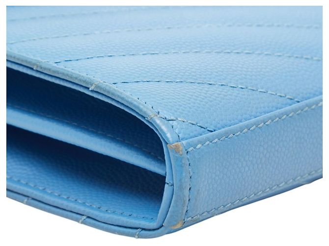 Borsa a tracolla portafoglio con catena Cassandra Envelope di Saint Laurent Blu D'oro - vista 5