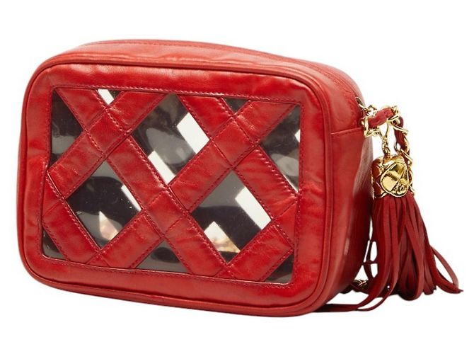 Borsa a Spalla con Catena Chanel Coco Mark Rosso - vista 2