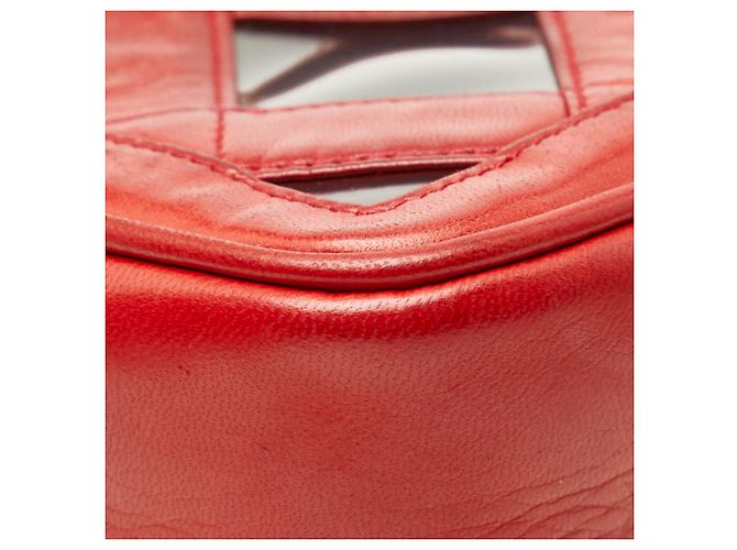 Borsa a Spalla con Catena Chanel Coco Mark Rosso - vista 7
