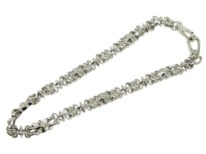Catena per portafoglio con tracolla Louis Vuitton in metallo argentato Argento - vista 2
