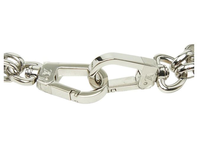Catena per portafoglio con tracolla Louis Vuitton in metallo argentato Argento - vista 3