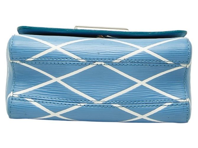 Bolso de hombro con cadena Louis Vuitton Epi Maltage Twist PM Blanco Azul - vista 3