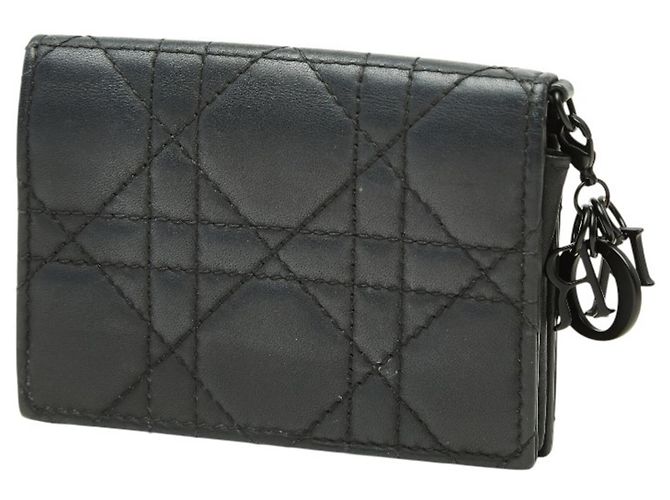 Tarjetero de cuero negro Christian Dior - vista 2