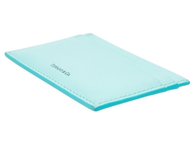 Tiffany & Co Tarjetero de piel azul Tiffany - vista 4