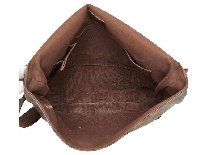 Borsa a tracolla Louis Vuitton Damier Brooklyn MM Marrone - vista 14