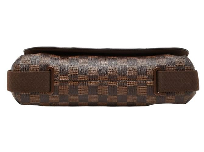 Borsa a tracolla Louis Vuitton Damier Brooklyn MM Marrone - vista 3