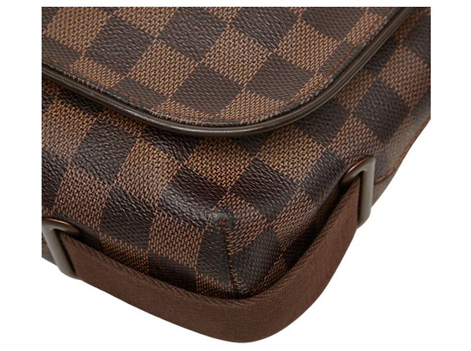 Borsa a tracolla Louis Vuitton Damier Brooklyn MM Marrone - vista 7