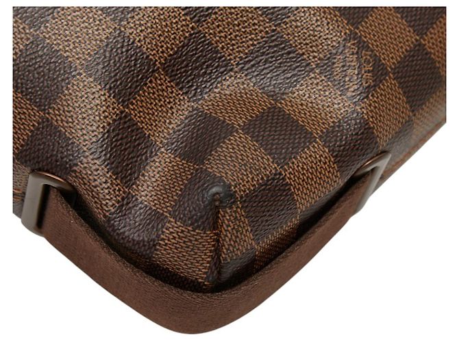 Borsa a tracolla Louis Vuitton Damier Brooklyn MM Marrone - vista 9
