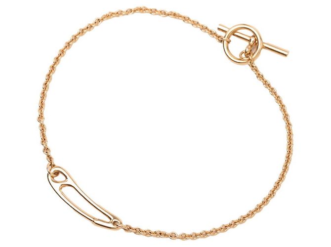 Hermès Bracciale con charm Hermes Chaine d'Ancre Mini Punk in oro rosa 18K - vista 2