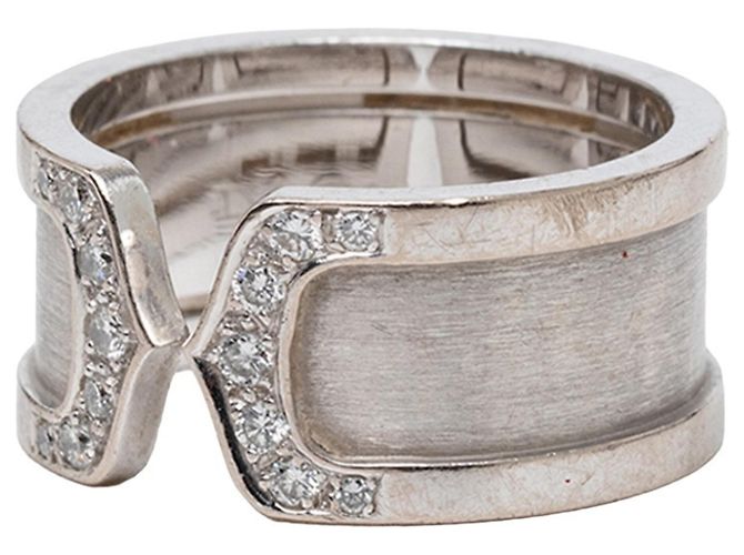 Anello C2 Band in oro bianco 18K Cartier - vista 2