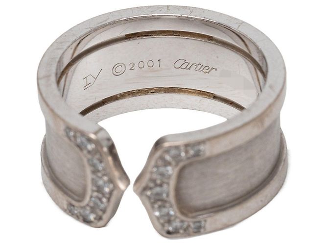 Anello C2 Band in oro bianco 18K Cartier - vista 5