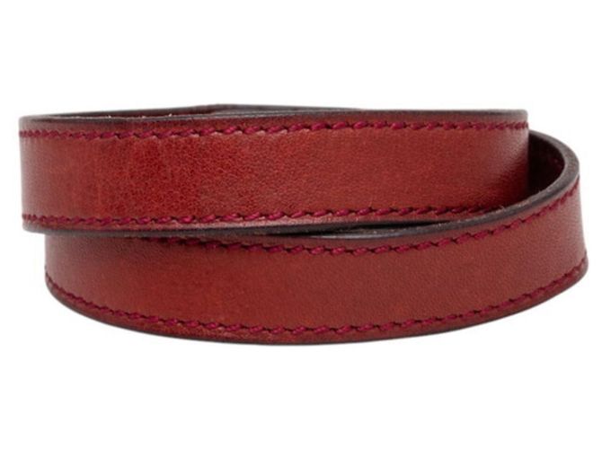 Hermès Pulsera Charm Kelly Double Tour Hermes Roja Burdeos - vista 3