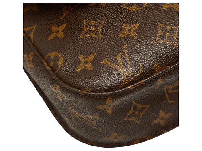 Borsa a tracolla Louis Vuitton Monogram Saint Cloud GM Marrone - vista 5