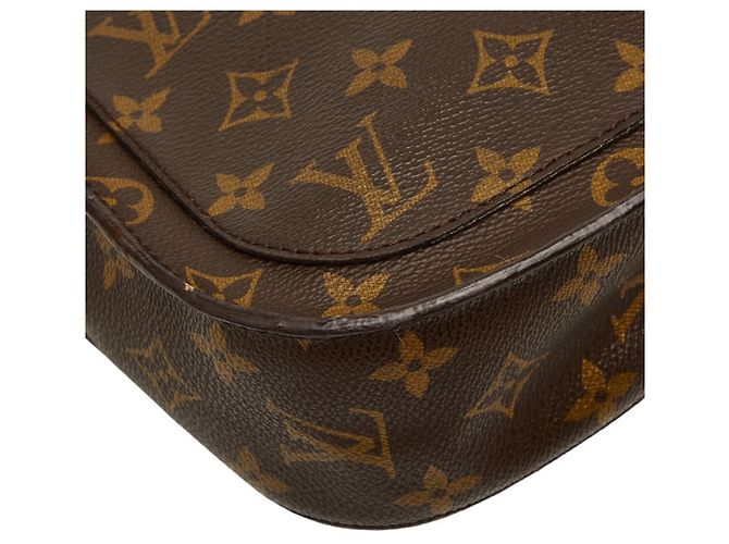 Borsa a tracolla Louis Vuitton Monogram Saint Cloud GM Marrone - vista 7