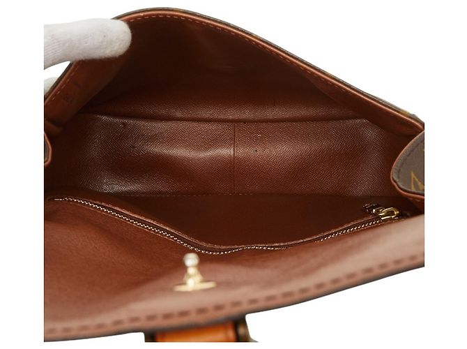 Borsa a tracolla Louis Vuitton Monogram Saint Cloud GM Marrone - vista 9