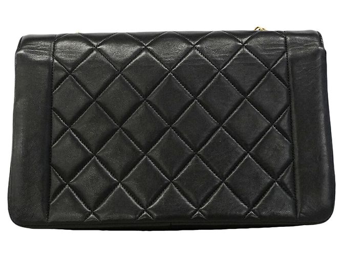 Borsa a Spalla Chanel Diana Chain Nero - vista 12