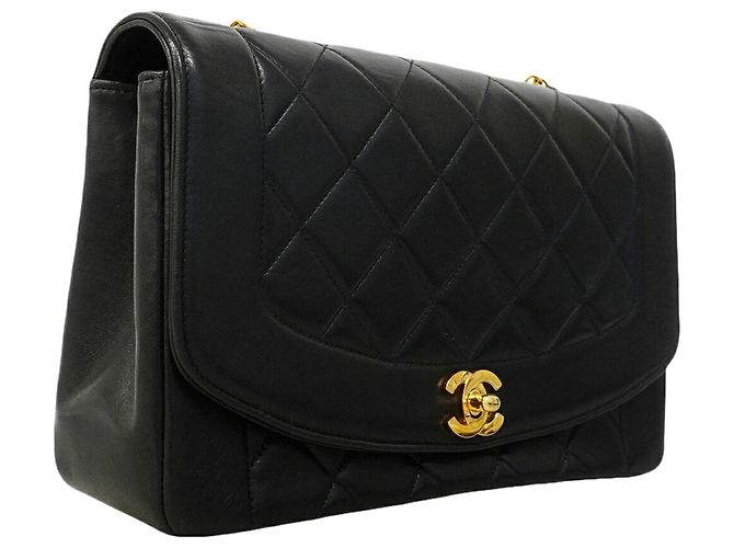 Borsa a Spalla Chanel Diana Chain Nero - vista 2