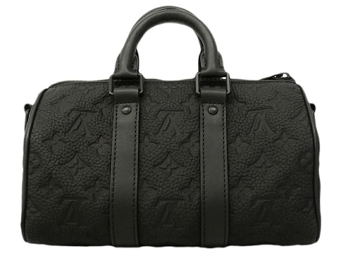 Borsa Louis Vuitton Keepall Bandoulière 25 Nero - vista 11