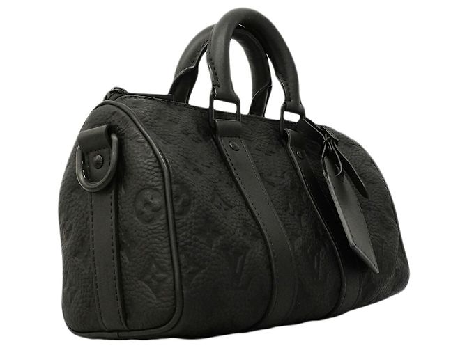 Borsa Louis Vuitton Keepall Bandoulière 25 Nero - vista 2