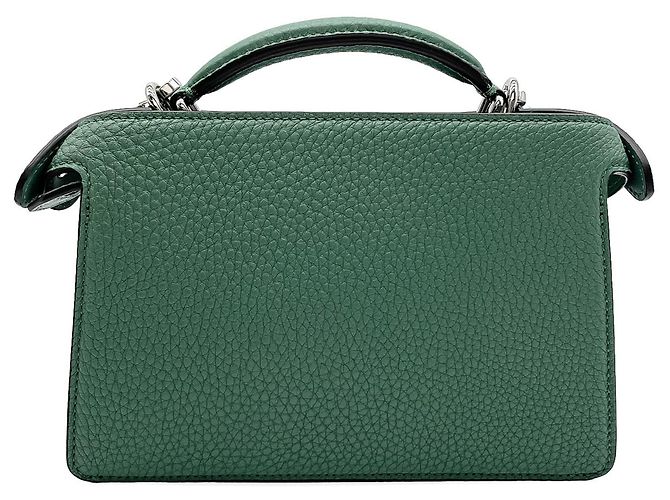 Borsa a Spalla Fendi Peekaboo I.U Verde - vista 2