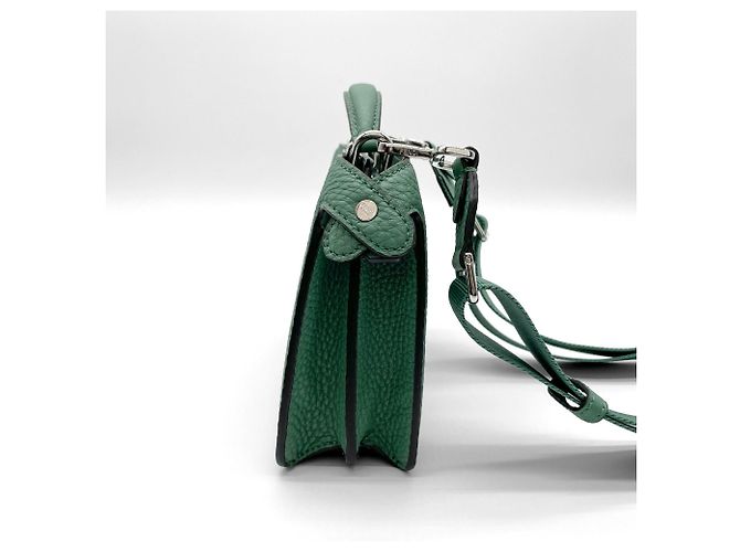 Borsa a Spalla Fendi Peekaboo I.U Verde - vista 3